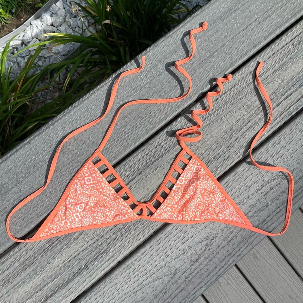 Reef Orange Crochet Triangle Bikini